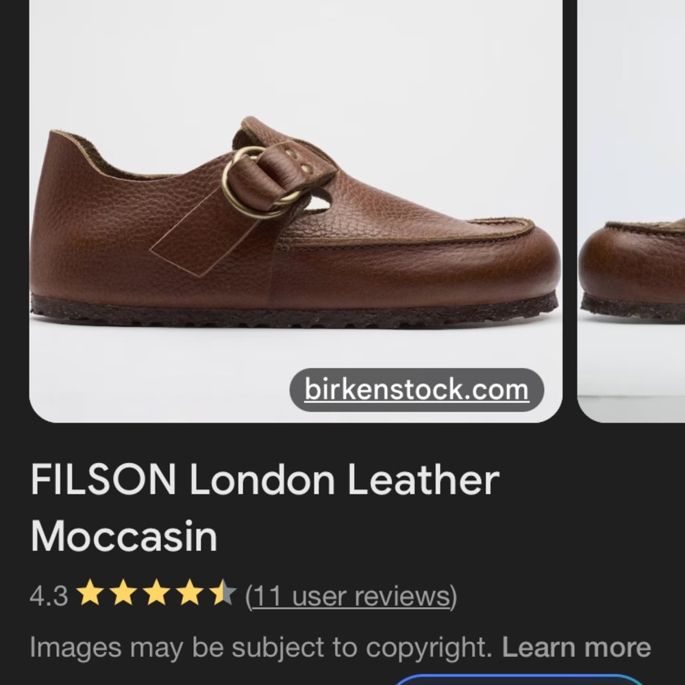 NWT Birkenstock x Filson London Brown Leather Moccasin shoes 42 $400